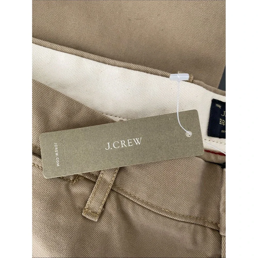 J. Crew Men's Broken In 770 Khaki Tan Pants Sz 36” W Lighthouse Embroidered